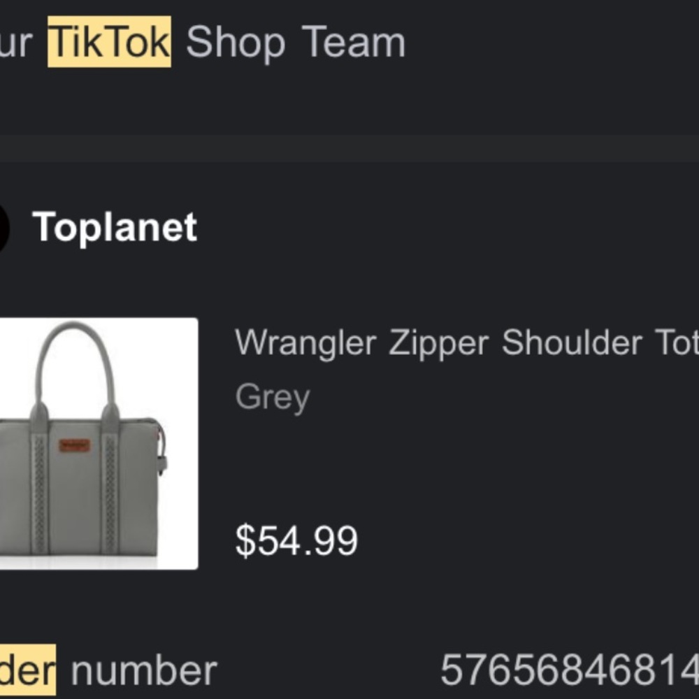Wrangler zipper shoulder tote